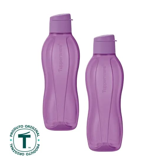Kit 2 Garrafas de Água Tupperware Eco Tupper Amora 1L