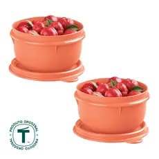 Kit 2 Potes Tupperware Tigelinha Pêssego 250ml
