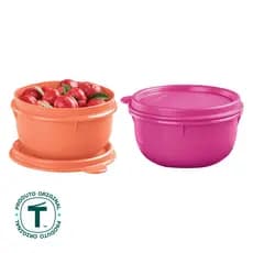 Kit Tupperware Tigelinha Rosa e Pêssego 250ml