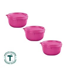 Kit 3 Potes Tupperware Tigelinha Rosa 250ml