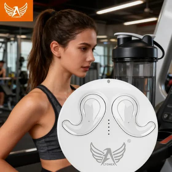 Fone De Ouvido Sem Fio Invisível Para Dormir TWS Bluetooth Fones Ocultos À Prova D'água Com Cancelamento De Ruído Esport