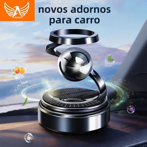 Difusor Aromatizador Ambiente Carro Solar Rotativo Automátic