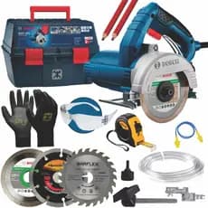 Serra Mármore Bosch 1500w Gdc151 Com Maleta E Discos + Kit