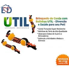 Brinquedo para cachorro Mordedor puxador Bola Corda 30 CM