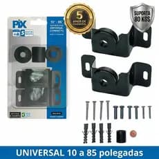 Suporte Para TV Fixo Parede Painel Universal 10 A 85 Polegadas Reforçado 80Kg Monitor Smart LED Samsung LG TCL