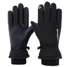 Luvas Impermeáveis De Inverno Com Tela Sensível Ao Toque De Lã Antiderrapante Quente De Dedo Inteiro Bicicleta