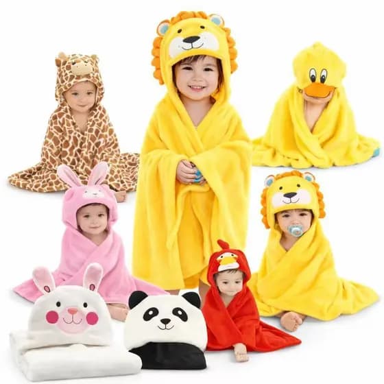 100*70cm Cobertor Do Bebê Com Capuz Recém-Nascido Swaddle Toalha Flanela Crianças Algodão Animal Coral Infantil 3D