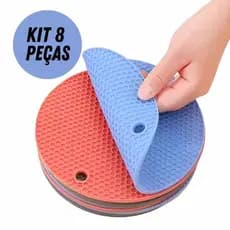 Kit Descanso Protetor de Silicone Resistente ao Calor para Panela Prato Cozinha