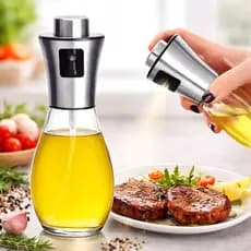 Spray Borrifador Galheteiro Pulverizador 200ml  Material em Vidro e Inox Resistente para Azeite e Vinagre