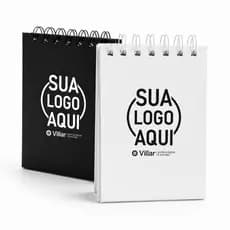 Caderneta Capa Dura Personalizada Formato Anotação 80 Folhas A6 Pautadas Off Set 75g