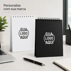 Kit 100 Cadernetas Capa Dura Personalizadas Formato Anotação 80 Folhas A5 Pautadas Off Set 75g