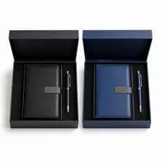 Kit Executivo 2 Peças Caneta Esfereográfica Caderneta Bloco Agendinha Personalizada