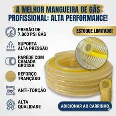 Mangueira Universal p/ Cozinha Multiuso, Parede Grossa Trançada, Alta Durabilidade e Resistência