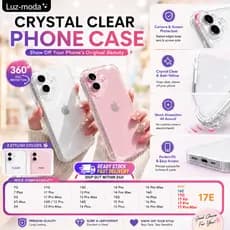 ✨ Capa Crystal Clear para iPhone 11 12 13 14 15 16 Pro Max | Transparente, Anti Impacto e Anti Amarelamento