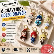 Coleção com 6 Modelos de Chaveiros Kawaii em PVC – Escolha seu Favorito | Luz-moda