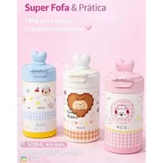 Copo Infantil 500ml ❄️ Mantém Gelado por Horas • Casa e Decoração