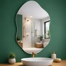 Espelho We Mirror Effect 60x40 Design Moderno Lapidado Decorativo Moderno para Banheiro Quarto Parede Sem Moldura