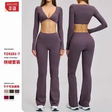 Sanded Micro La yoga terno esportes correndo terno de Fitness Halter pescoço bela volta roupas yoga 4201