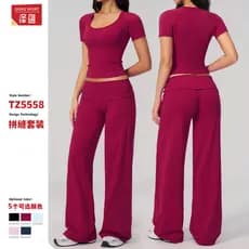 Fitness esportes Yoga Wear terno verão novo estilo Casual terno de manga curta feminino mais magro olhar terno de duas p