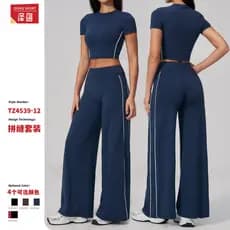 Esportes yoga terno de duas peças feminino verão ao ar livre correndo Fitness esportes lazer de secagem rápida yoga Wear