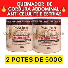 Gel Redutor de Medidas Pimenta Negra Nutriene 500g Hidratação Intensa e Sensação Refrescante Creme