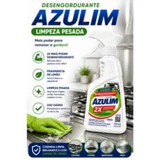 Desengordurante Azulim Limpeza Pesada 500ml Limão Removedor de Gordura Cozinha Fogão Inox