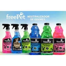 Eliminador de Odores Pet FreePet Tira Cheiro de Urina Cachorro e Gato Limpeza Canil 500ml 2L