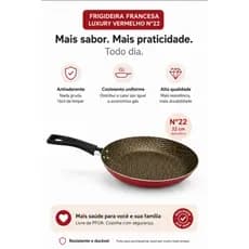 FRIGIDEIRA FRANCESA LUXURY Nº 22 VERMELHA | DESIGN PREMIUM + ANTIADERENTE