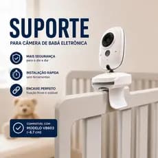 Suporte Câmera Babá Eletrônica Baby Monitor Vb603 Para Berço Cama Móveis com Encaixe