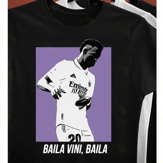 Camiseta Unissex Oversized Plus Size Feminina Masculina Vinicius Jr. Baila Vini Estilo Algodão Unissex