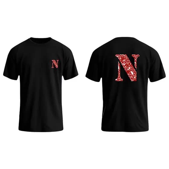 Camiseta Oversized Masculina Feminina T-shirt Moda Natal  Letra N,  Estilosa para Festividades de Inverno, Ideal para Ho