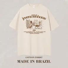 Camiseta Unissex Oversized Plus Size Feminina Masculina Estampa Moderna 100% Algodão Confortável e Atemporal