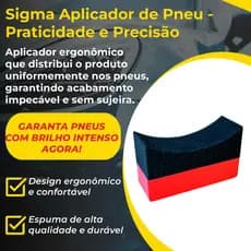 Aplicador de Pretinho Sigma Espuma Côncava Alta Densidade para Pneus Aplicação Precisa e Uniforme