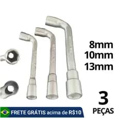 Jogo chave Biela 3 pecas com furo kit ferramentas 8/10/13mm conjunto chave biela kit ferramentas
