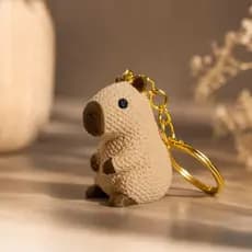 Chaveiro Capivara 3D Amigurumi Crochê para Mochila Estojo Presente Criativo Fofo