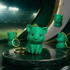 Chaveiro Porquinho Verde 3D Mascote do Verdão para Torcedor do Palmeiras Presente Criativo Futebol