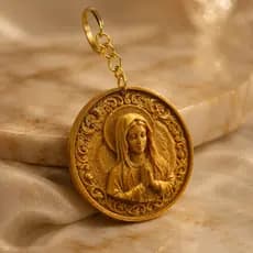 Chaveiro Nossa Senhora Aparecida 3D Silk Cobre Religioso Católico Presente Batizado Crisma Comunhão