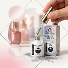 Esmalte Em Gel Magnético Top Coat Olho de Gato Bella Rosa 12ml UV LED Selante Unhas Gel Brilho Intenso