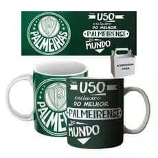 Caneca Personalizada Palmeiras Palestra Porcelana 325ml