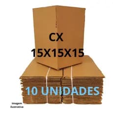 Kit 10 Caixas Papelão 15x15x15 Mercado Envio Sedex Correios Marrom-claro