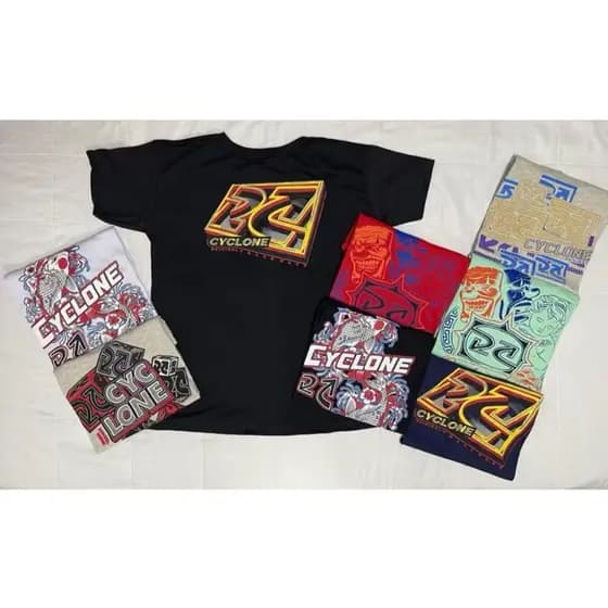 Kit 02,03 Camiseta Masculina Cyclone 100% Algodão Estilo Quebrada e Conforto Estampas Variadas