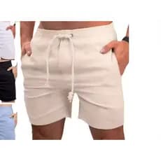 Kit 02 Shorts Linho Maurícinho Masculino Bermuda Premium Casual Leve Slim Praia