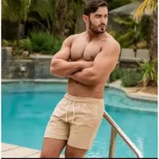Kit 02 Shorts Linho Bermuda Mauricinho Masculino Premium Casual Leve Slim Praia