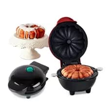 Mini Máquina Elétrica para Assar Bolos Antiaderente - Faz Quiche, Ovos e Bolos 220v