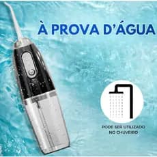 Irrigador Oral Dental Sem Fio Elétrico Remoção de Placas Higiene Bocal IPX7 à Prova d'Água- A506
