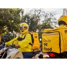 BAG AMARELA 99FOOD ORIGINAL PARA MOTOBOY ENTREGA MOTO BICICLETA USADA