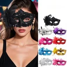 Halloween Princesa Meia Máscara Facial Baile De Máscaras