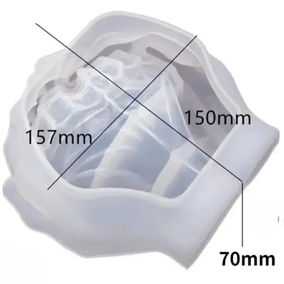 Molde DIY para Artesanato – Design em Forma de Mãos (2 Peças), Ideal para Resina, Sabão e Cera