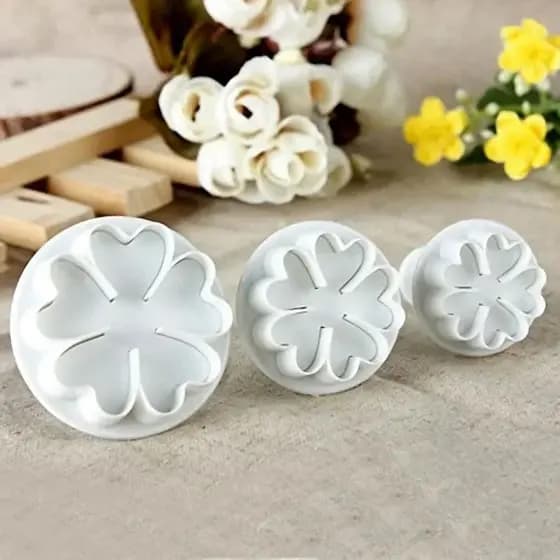 Conjunto Ferramentas De Conveniência De Cozimento Cortadores De Êmbolo De Flor De Prímula Fondant Acessórios De
