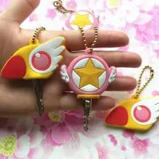 1Pc Dos Desenhos Animados Anime Silicone Chave Tampa Cabeça Cartão Captor Sakura Padrão